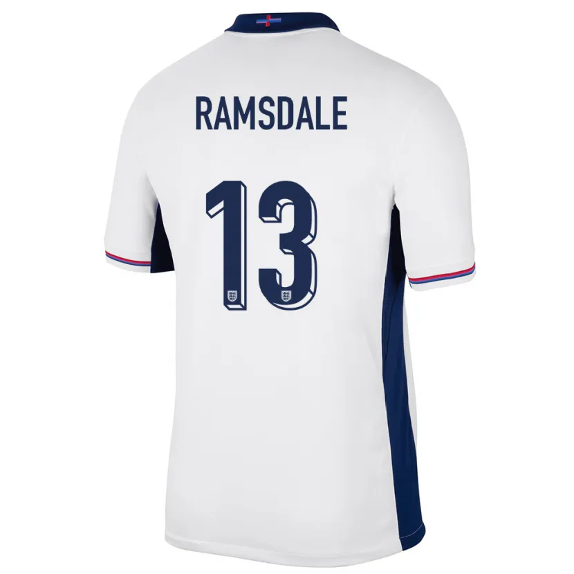 Danxen Męski Anglia Aaron Ramsdale #13 Biały Domowa Koszulka 24-26 Koszulki Klubowe