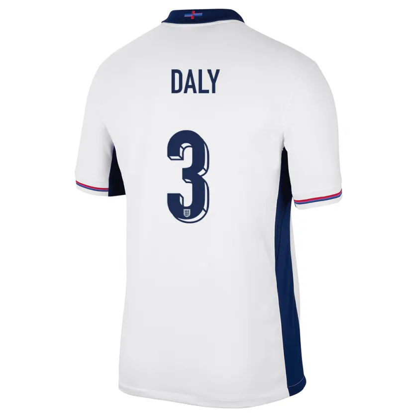 Danxen Męski Anglia Rachel Daly #3 Biały Domowa Koszulka 24-26 Koszulki Klubowe