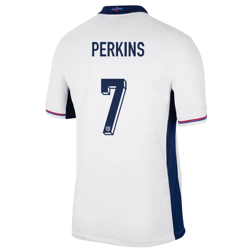 Danxen Męski Anglia Sonny Perkins #7 Biały Domowa Koszulka 24-26 Koszulki Klubowe
