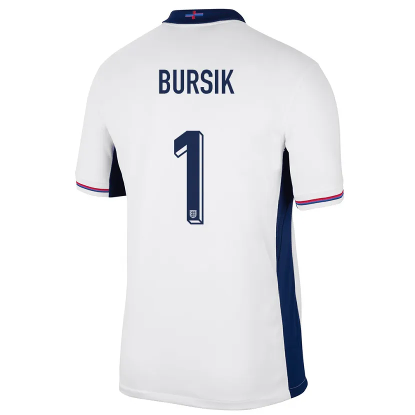 Danxen Męski Anglia Josef Bursik #1 Biały Domowa Koszulka 24-26 Koszulki Klubowe