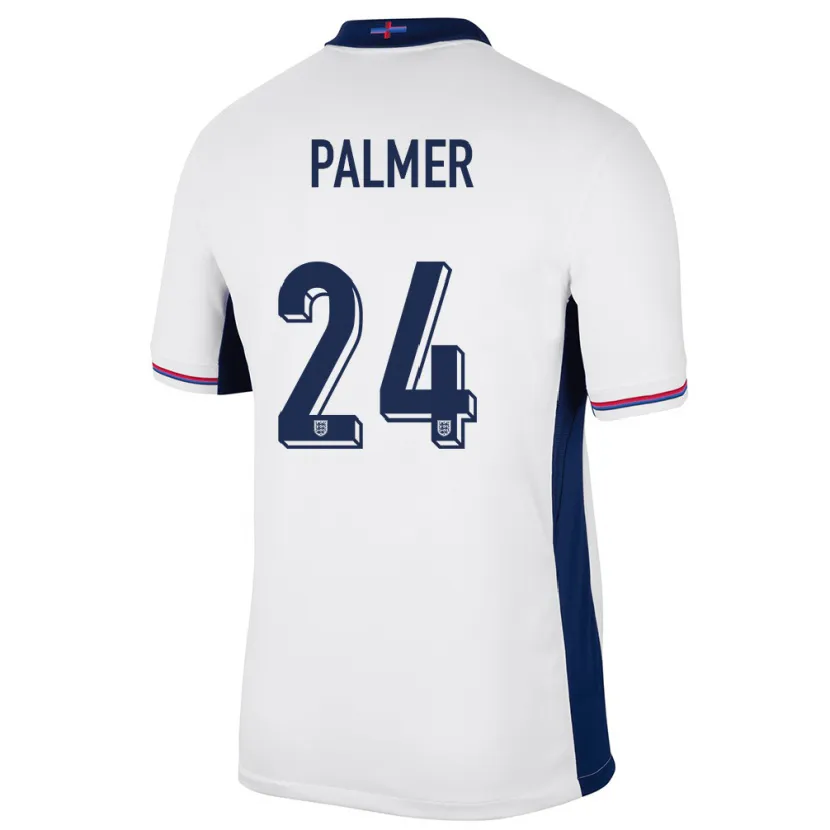 Danxen Męski Anglia Cole Palmer #24 Biały Domowa Koszulka 24-26 Koszulki Klubowe