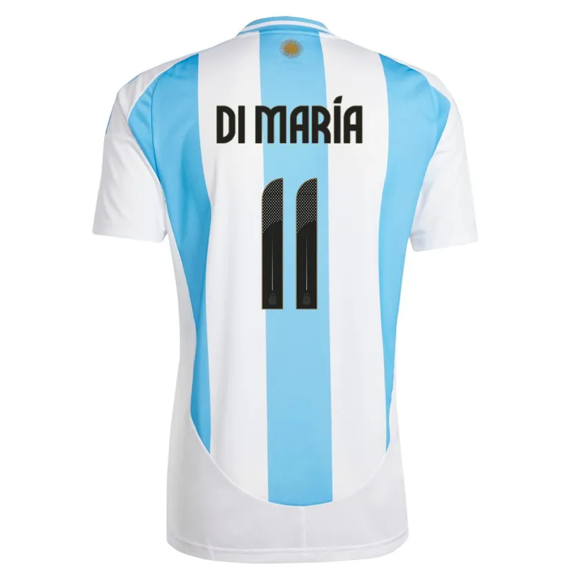 Danxen Męski Argentyna Angel Di Maria #11 Biało Niebieski Domowa Koszulka 24-26 Koszulki Klubowe