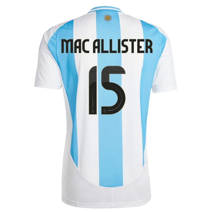 Danxen Męski Argentyna Alexis Mac Allister #15 Biało Niebieski Domowa Koszulka 24-26 Koszulki Klubowe