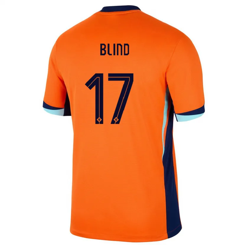 Danxen Męski Holandia Daley Blind #17 Pomarańczowy Domowa Koszulka 24-26 Koszulki Klubowe