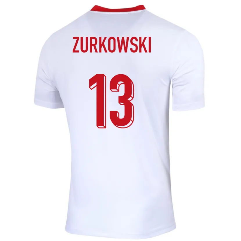 Danxen Męski Polska Szymon Zurkowski #13 Biały Domowa Koszulka 24-26 Koszulki Klubowe