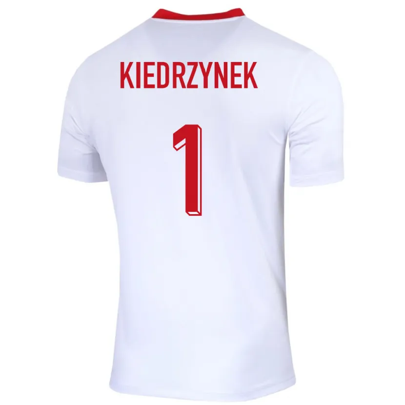 Danxen Męski Polska Katarzyna Kiedrzynek #1 Biały Domowa Koszulka 24-26 Koszulki Klubowe