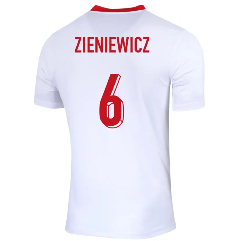 Danxen Męski Polska Wiktoria Zieniewicz #6 Biały Domowa Koszulka 24-26 Koszulki Klubowe