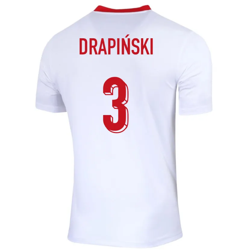 Danxen Męski Polska Igor Drapinski #3 Biały Domowa Koszulka 24-26 Koszulki Klubowe