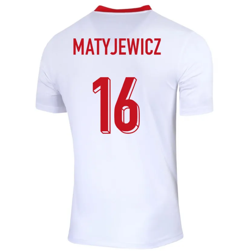 Danxen Męski Polska Wiktor Matyjewicz #16 Biały Domowa Koszulka 24-26 Koszulki Klubowe