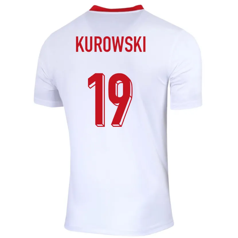 Danxen Męski Polska Milosz Kurowski #19 Biały Domowa Koszulka 24-26 Koszulki Klubowe