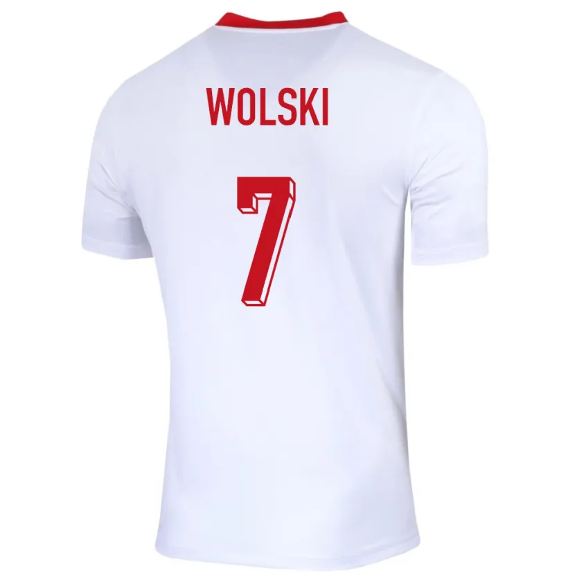 Danxen Męski Polska Filip Wolski #7 Biały Domowa Koszulka 24-26 Koszulki Klubowe