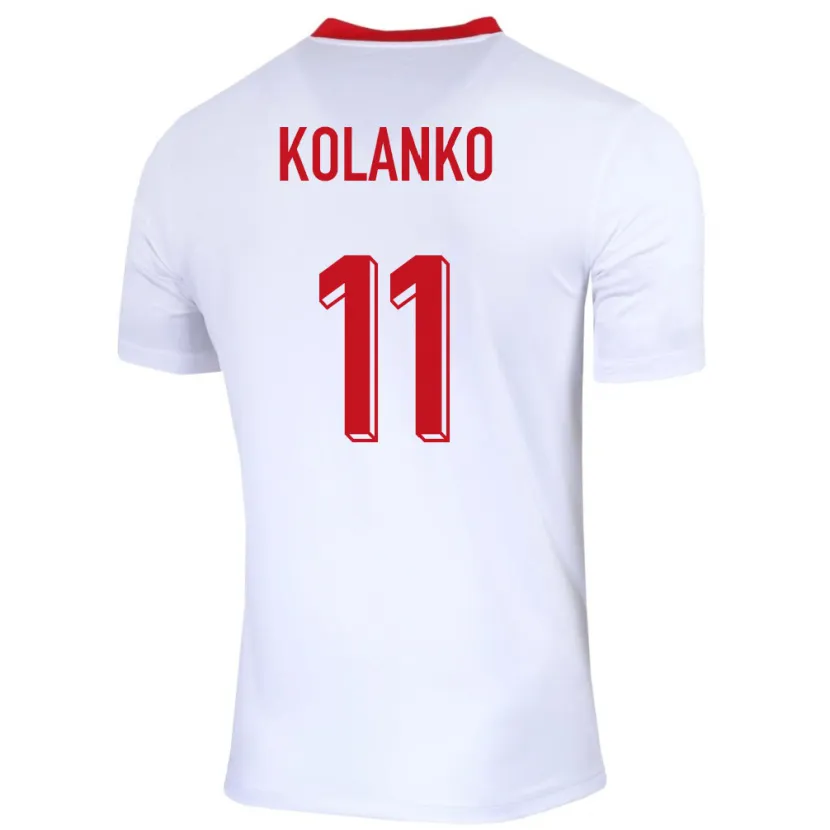Danxen Męski Polska Krzysztof Kolanko #11 Biały Domowa Koszulka 24-26 Koszulki Klubowe
