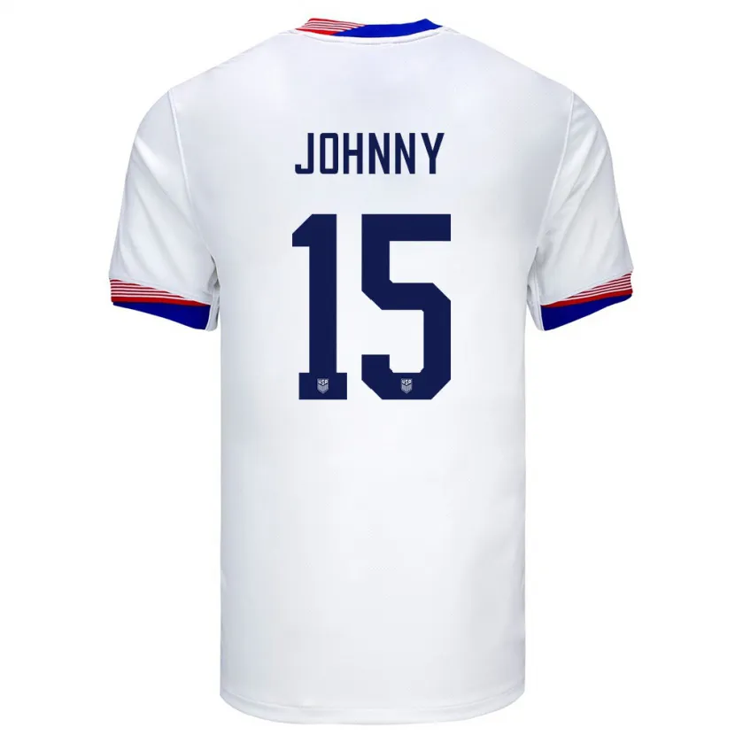Danxen Męski Stany Zjednoczone Johnny #15 Biały Domowa Koszulka 24-26 Koszulki Klubowe