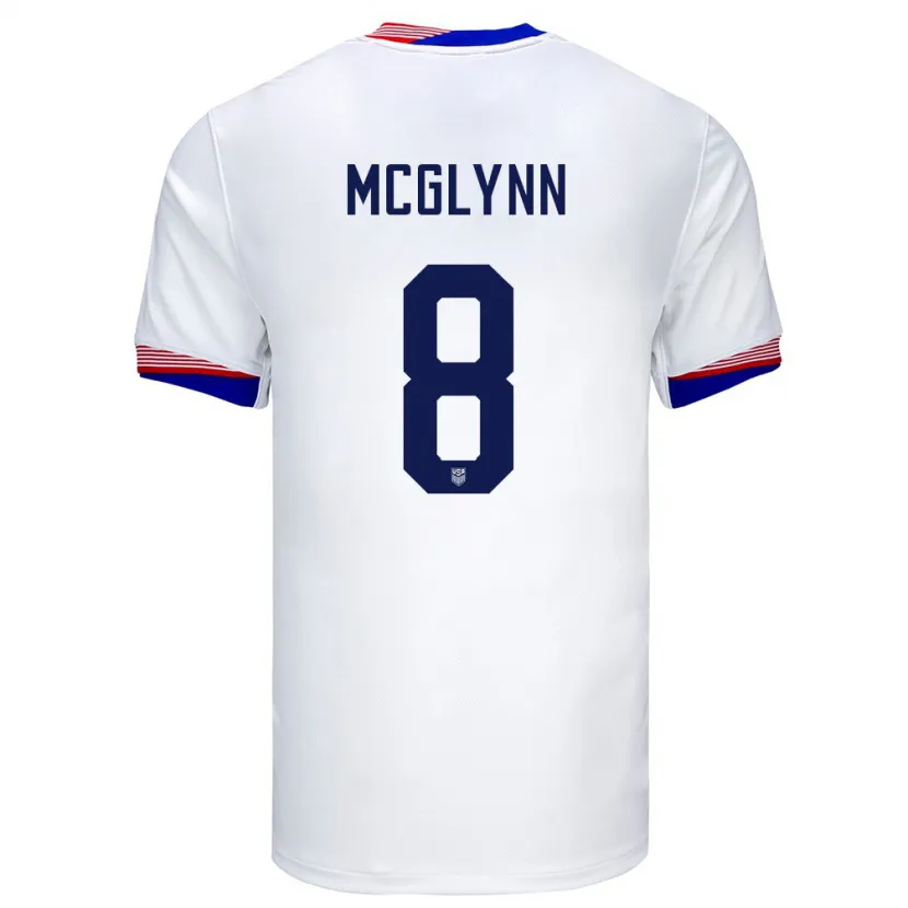 Danxen Męski Stany Zjednoczone Jack Mcglynn #8 Biały Domowa Koszulka 24-26 Koszulki Klubowe
