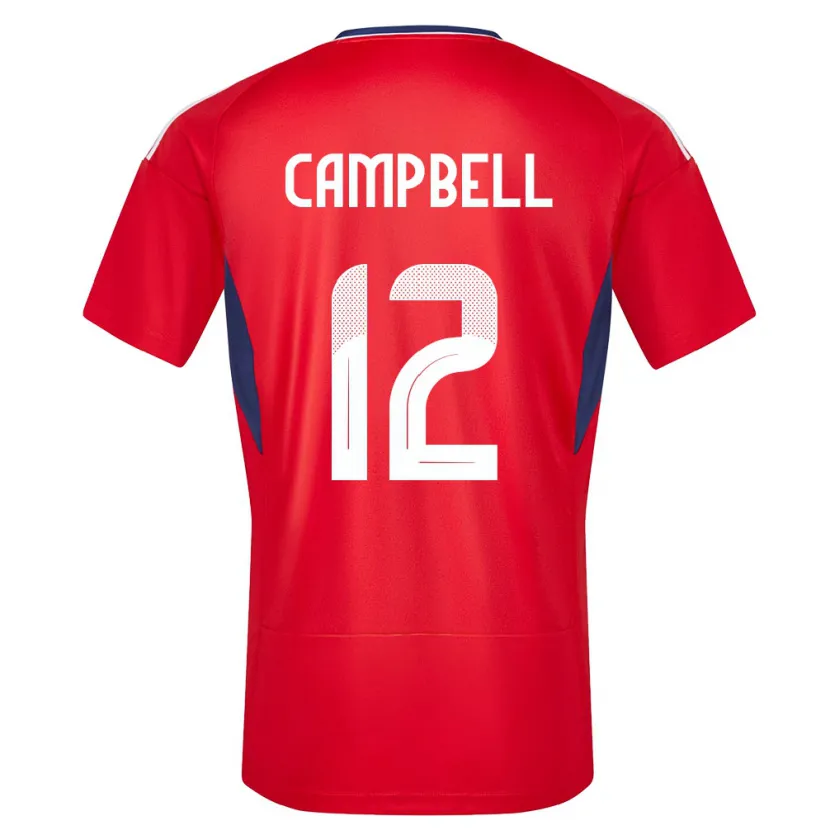 Danxen Męski Kostaryka Joel Campbell #12 Czerwony Domowa Koszulka 24-26 Koszulki Klubowe