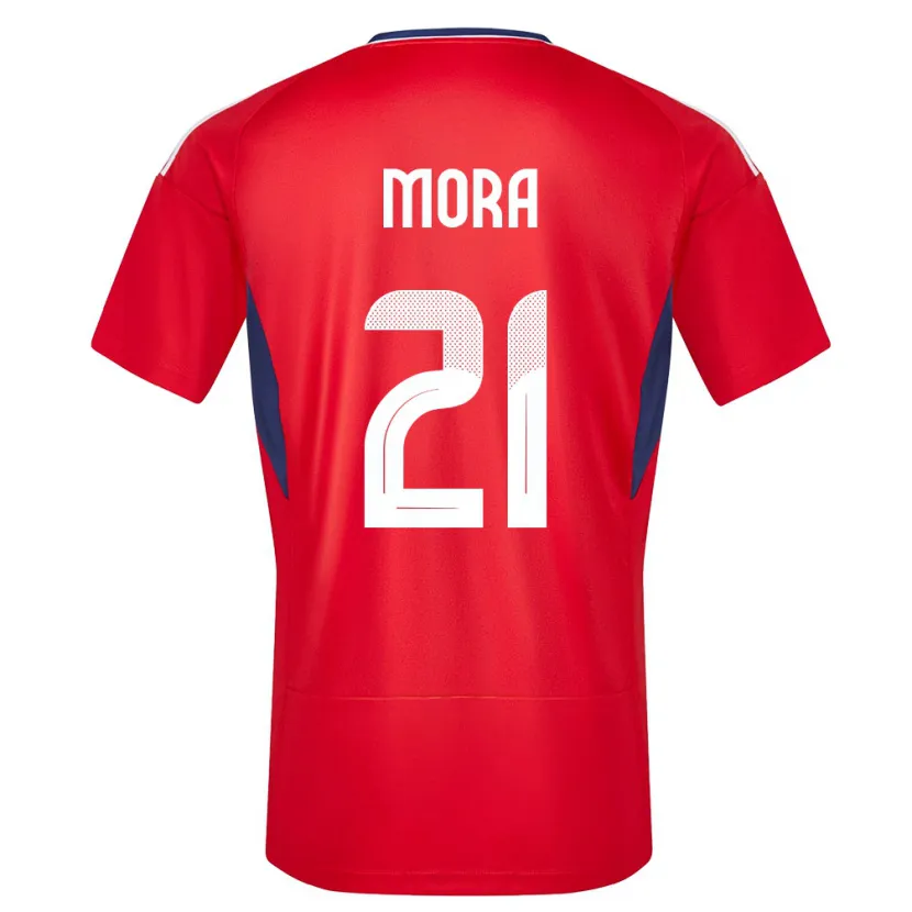 Danxen Męski Kostaryka Carlos Mora #21 Czerwony Domowa Koszulka 24-26 Koszulki Klubowe