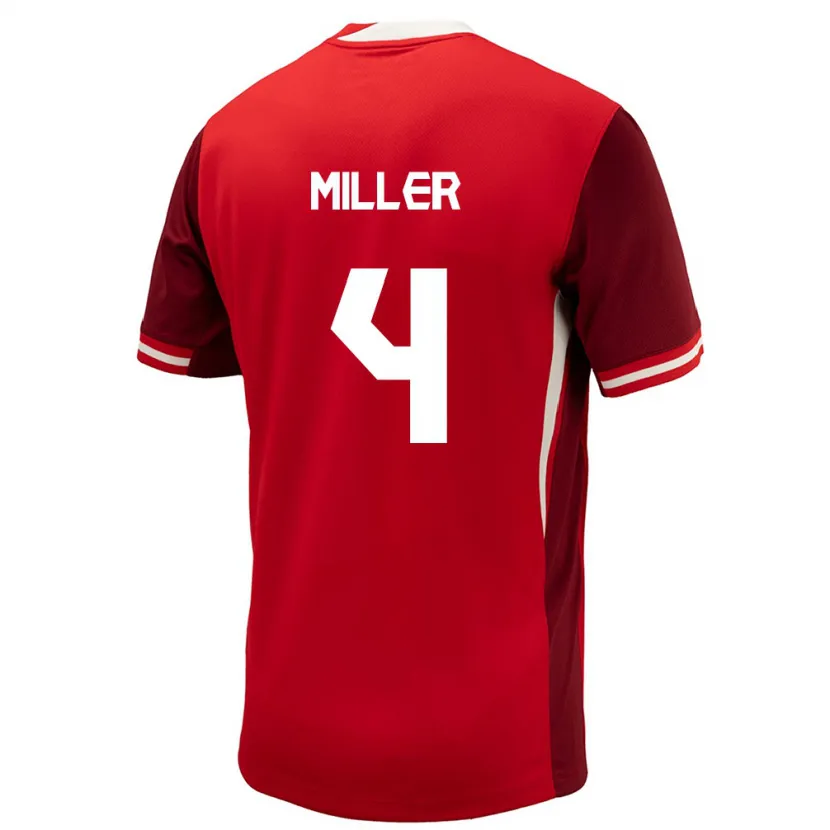 Danxen Męski Kanada Kamal Miller #4 Czerwony Domowa Koszulka 24-26 Koszulki Klubowe