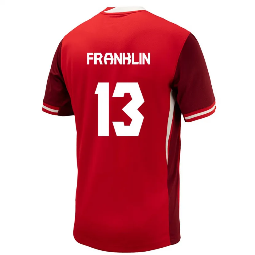Danxen Męski Kanada Kobe Franklin #13 Czerwony Domowa Koszulka 24-26 Koszulki Klubowe