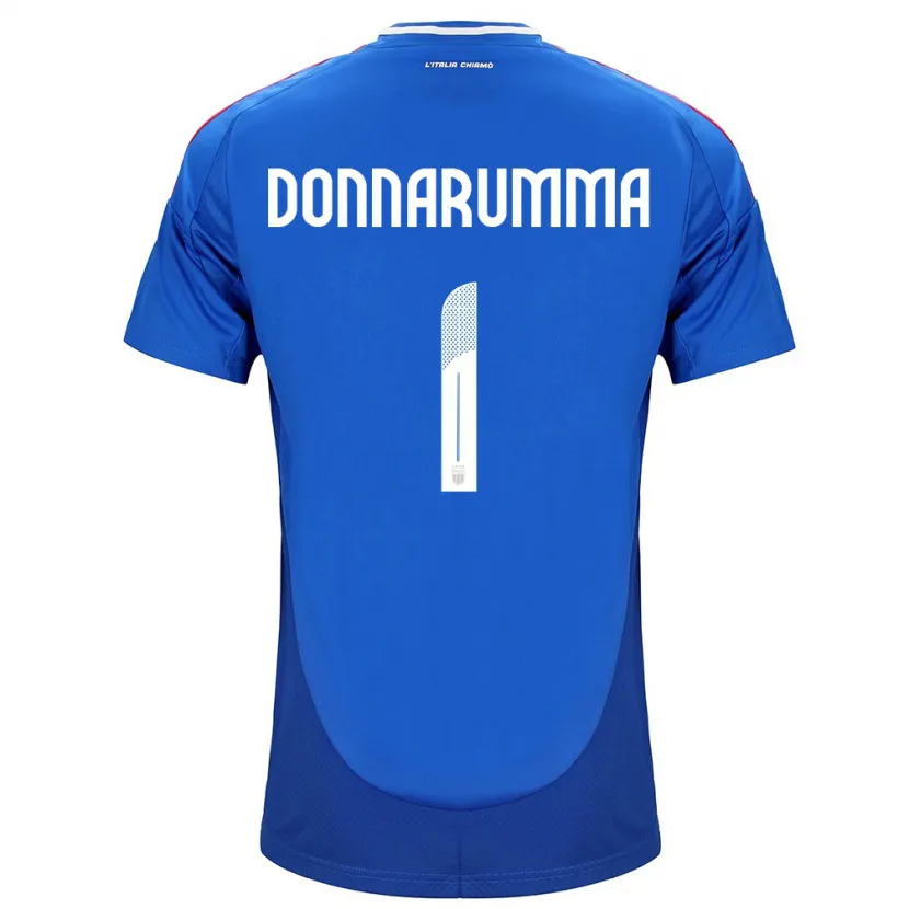 Danxen Męski Włochy Gianluigi Donnarumma #1 Niebieski Domowa Koszulka 24-26 Koszulki Klubowe