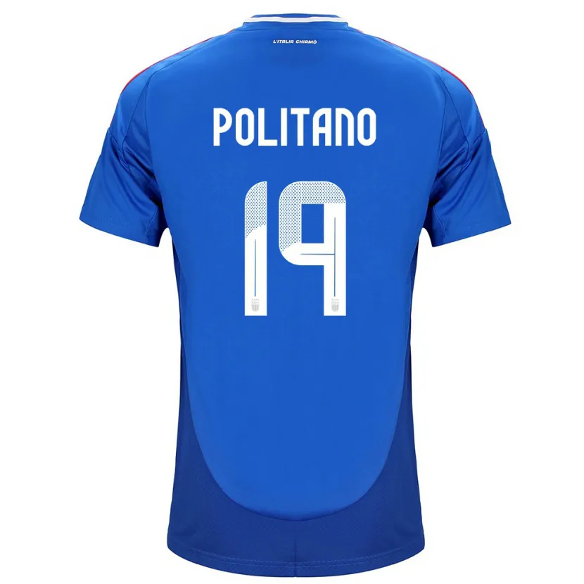 Danxen Męski Włochy Matteo Politano #19 Niebieski Domowa Koszulka 24-26 Koszulki Klubowe