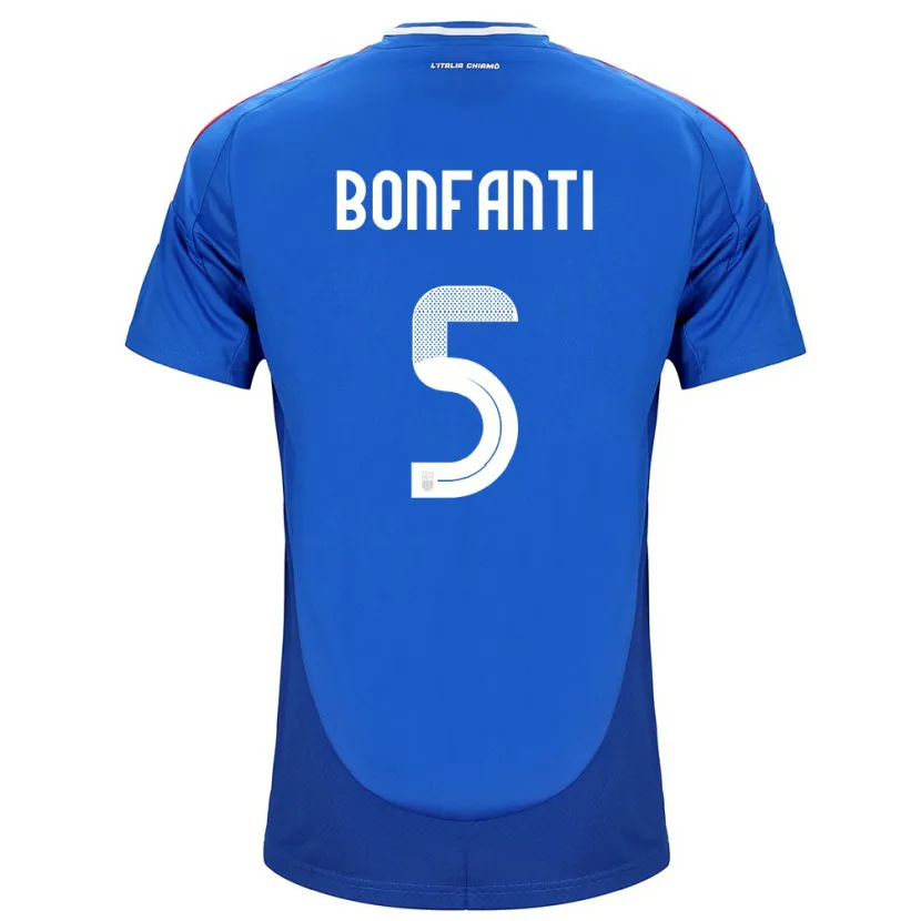 Danxen Męski Włochy Giovanni Bonfanti #5 Niebieski Domowa Koszulka 24-26 Koszulki Klubowe