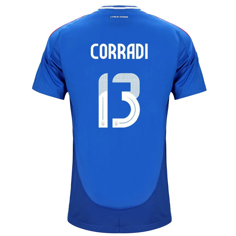 Danxen Męski Włochy Christian Corradi #13 Niebieski Domowa Koszulka 24-26 Koszulki Klubowe