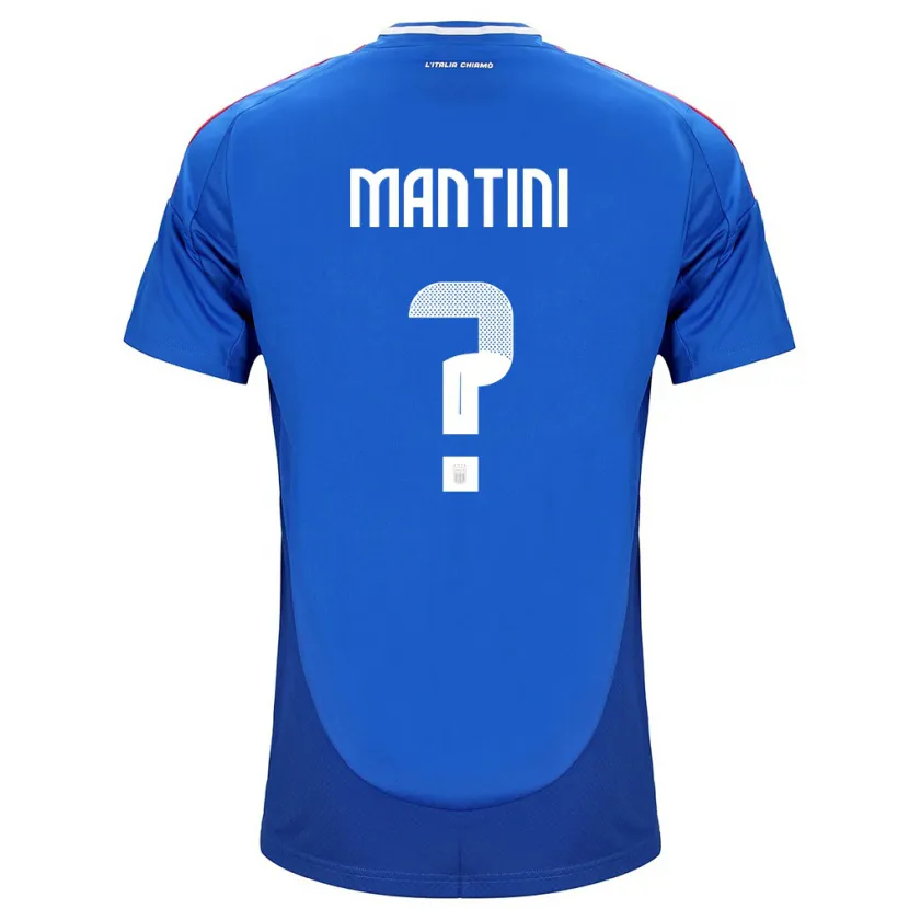 Danxen Męski Włochy Matteo Mantini #0 Niebieski Domowa Koszulka 24-26 Koszulki Klubowe