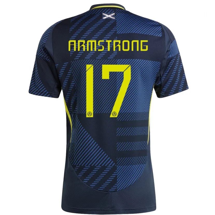 Danxen Męski Szkocja Stuart Armstrong #17 Ciemny Niebieski Domowa Koszulka 24-26 Koszulki Klubowe