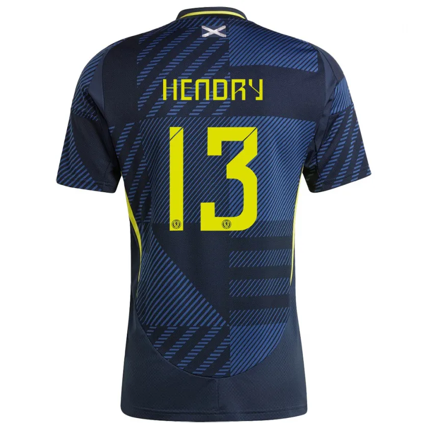 Danxen Męski Szkocja Jack Hendry #13 Ciemny Niebieski Domowa Koszulka 24-26 Koszulki Klubowe