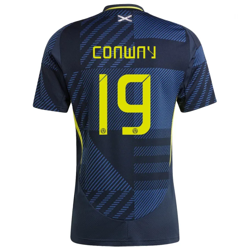 Danxen Męski Szkocja Tommy Conway #19 Ciemny Niebieski Domowa Koszulka 24-26 Koszulki Klubowe