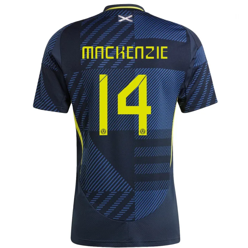 Danxen Męski Szkocja Magnus Mackenzie #14 Ciemny Niebieski Domowa Koszulka 24-26 Koszulki Klubowe
