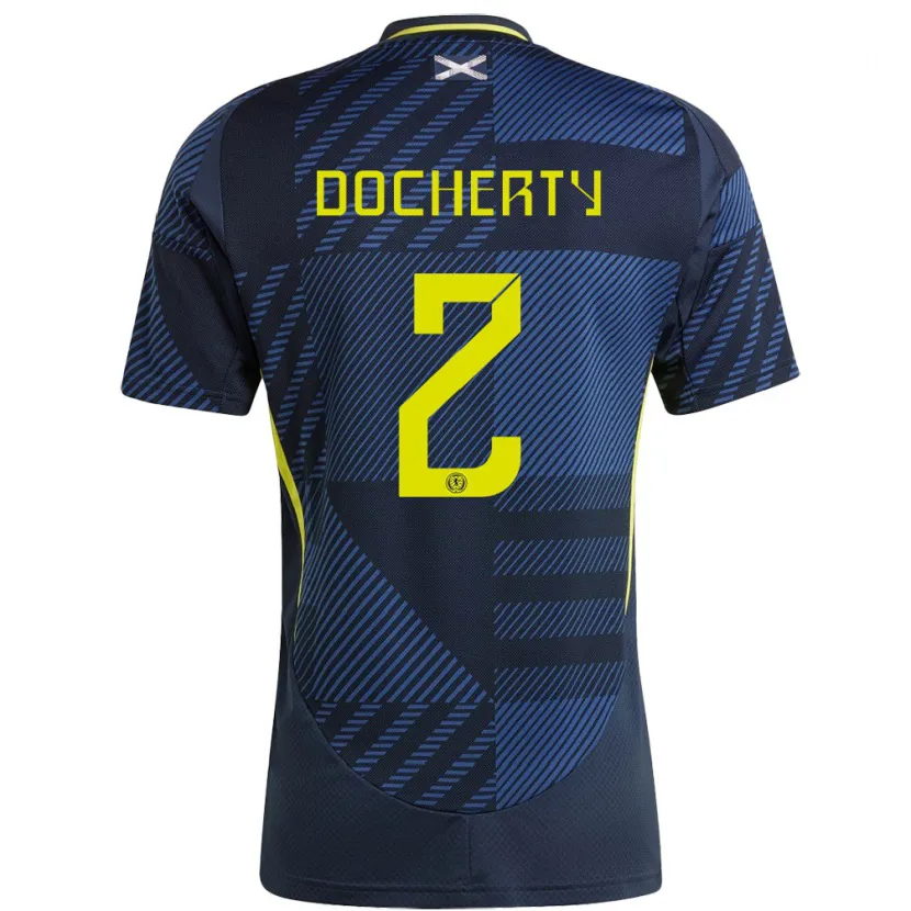 Danxen Męski Szkocja Nicola Docherty #2 Ciemny Niebieski Domowa Koszulka 24-26 Koszulki Klubowe