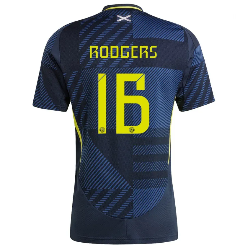 Danxen Męski Szkocja Amy Rodgers #16 Ciemny Niebieski Domowa Koszulka 24-26 Koszulki Klubowe