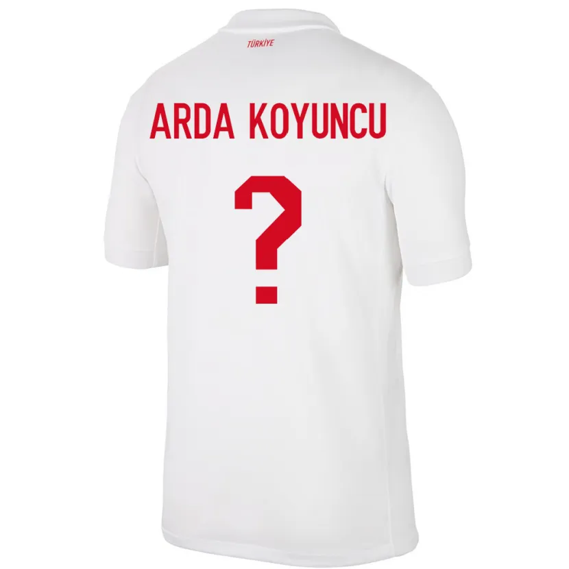 Danxen Męski Turcja Efe Arda Koyuncu #0 Biały Domowa Koszulka 24-26 Koszulki Klubowe
