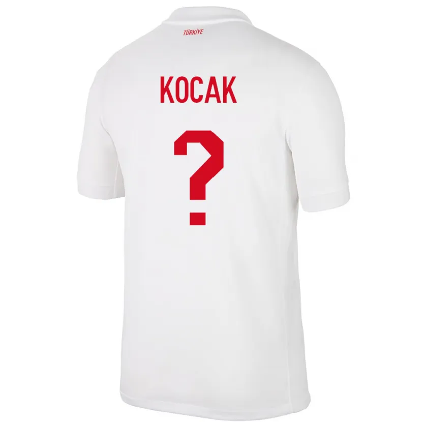 Danxen Męski Turcja Furkan Koçak #0 Biały Domowa Koszulka 24-26 Koszulki Klubowe