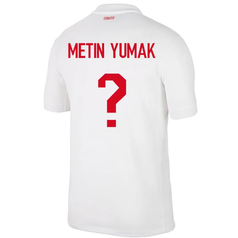 Danxen Męski Turcja Yiğit Metin Yumak #0 Biały Domowa Koszulka 24-26 Koszulki Klubowe