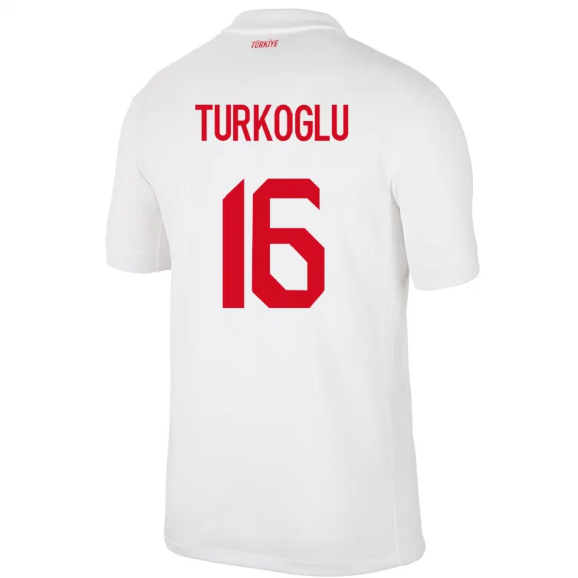 Danxen Męski Turcja Ece Türkoğlu #16 Biały Domowa Koszulka 24-26 Koszulki Klubowe