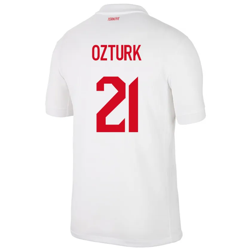 Danxen Męski Turcja Melike Öztürk #21 Biały Domowa Koszulka 24-26 Koszulki Klubowe