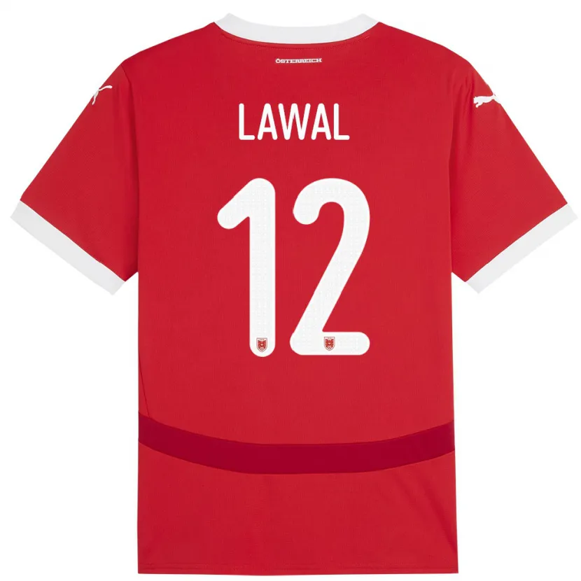Danxen Męski Austria Tobias Lawal #12 Czerwony Domowa Koszulka 24-26 Koszulki Klubowe