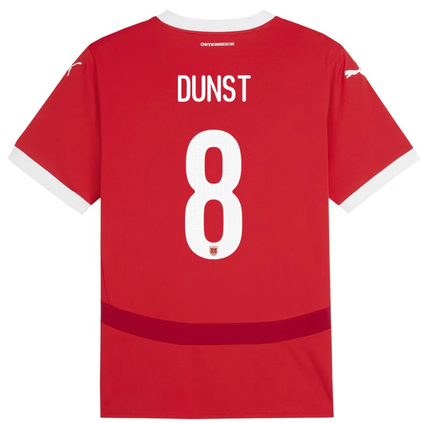 Danxen Męski Austria Barbara Dunst #8 Czerwony Domowa Koszulka 24-26 Koszulki Klubowe
