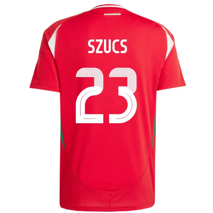 Danxen Męski Węgry Tamás Szűcs #23 Czerwony Domowa Koszulka 24-26 Koszulki Klubowe
