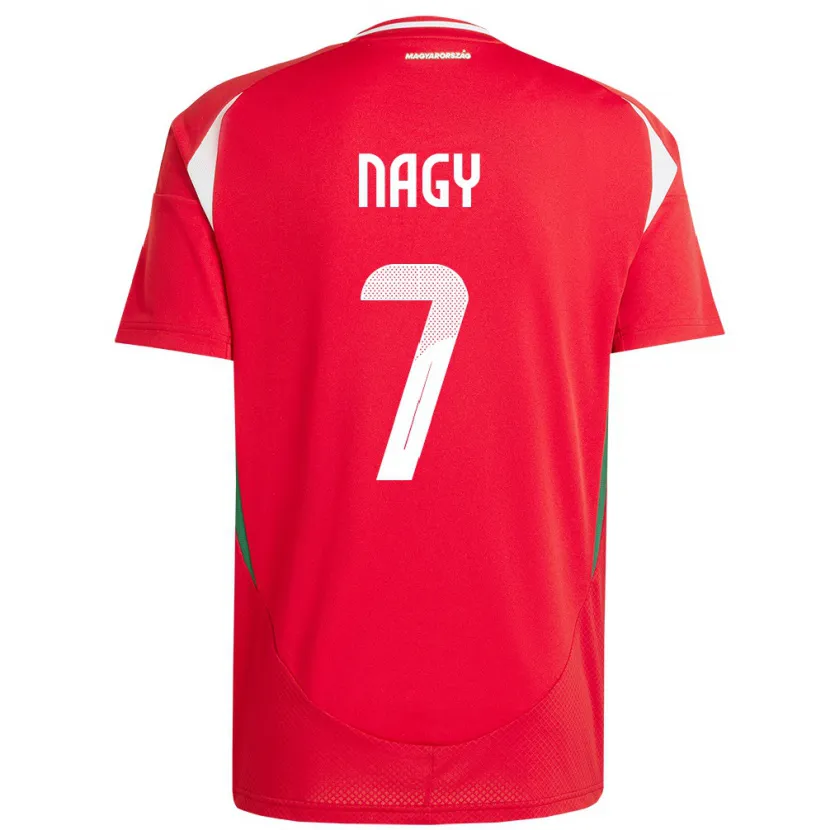 Danxen Męski Węgry Fanni Nagy #7 Czerwony Domowa Koszulka 24-26 Koszulki Klubowe