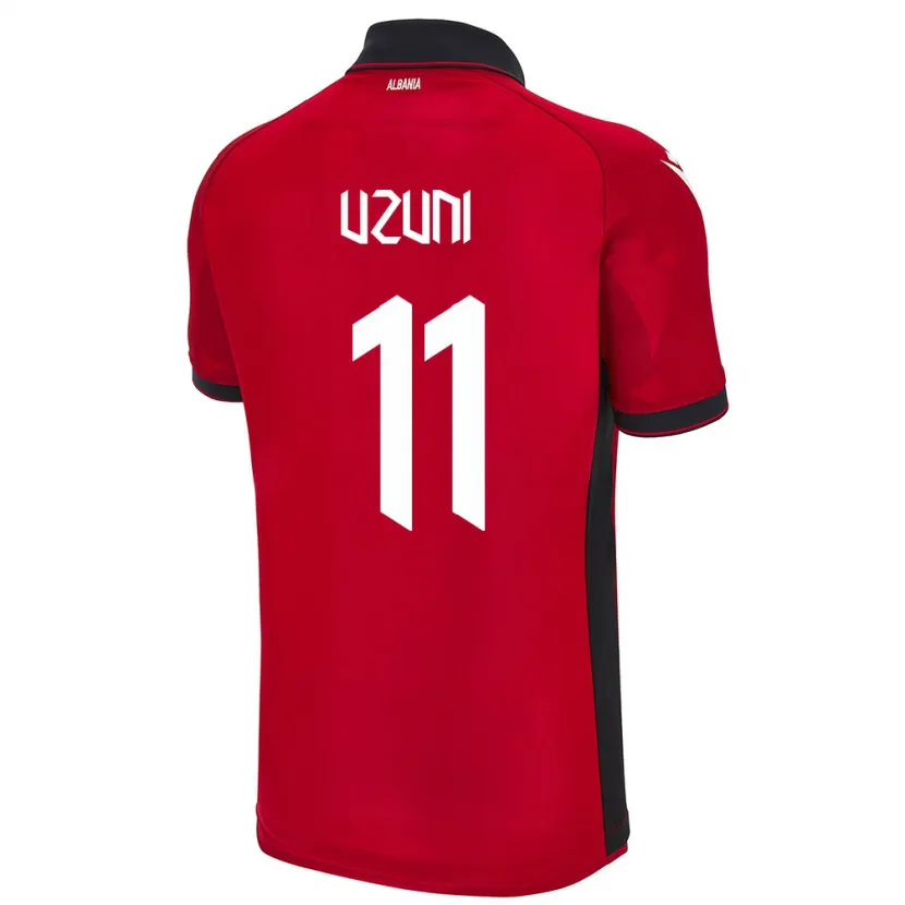 Danxen Męski Albania Myrto Uzuni #11 Czerwony Domowa Koszulka 24-26 Koszulki Klubowe