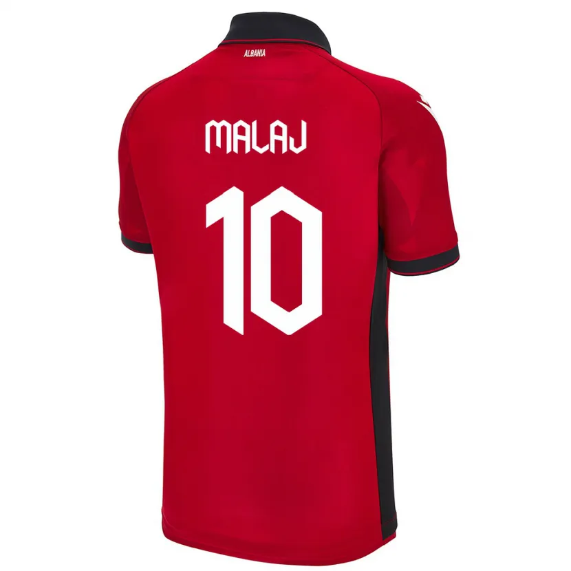 Danxen Męski Albania Tedi Malaj #10 Czerwony Domowa Koszulka 24-26 Koszulki Klubowe