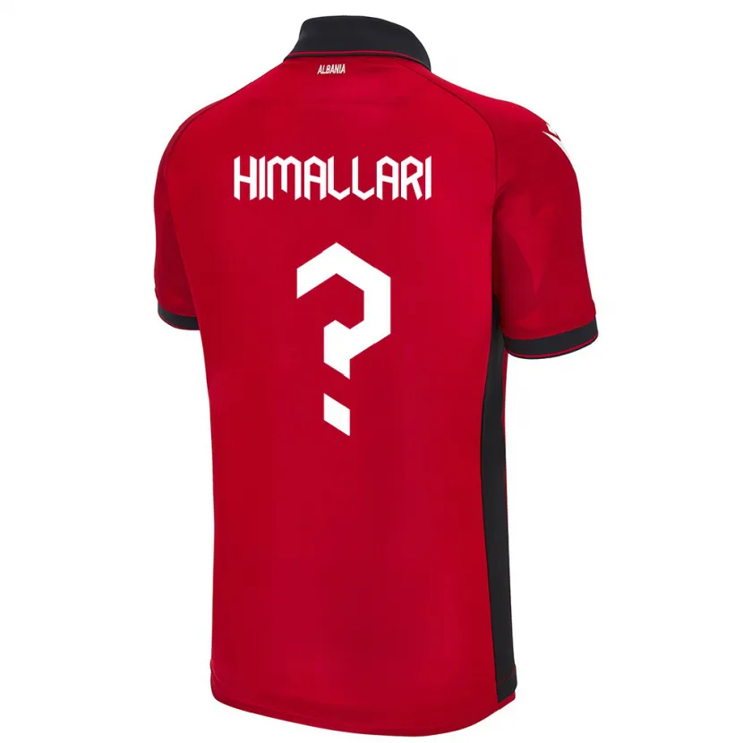 Danxen Męski Albania Elson Himallari #0 Czerwony Domowa Koszulka 24-26 Koszulki Klubowe