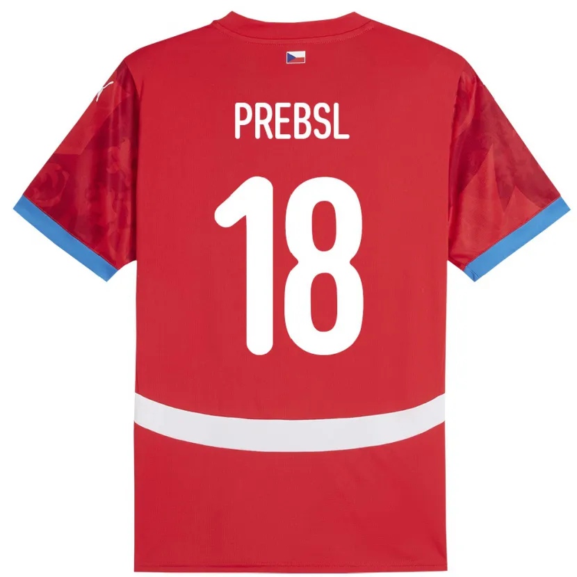 Danxen Męski Czechy Filip Prebsl #18 Czerwony Domowa Koszulka 24-26 Koszulki Klubowe