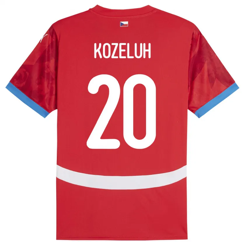 Danxen Męski Czechy Josef Kozeluh #20 Czerwony Domowa Koszulka 24-26 Koszulki Klubowe