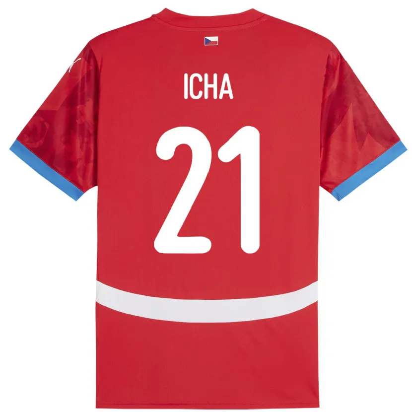 Danxen Męski Czechy Marek Icha #21 Czerwony Domowa Koszulka 24-26 Koszulki Klubowe