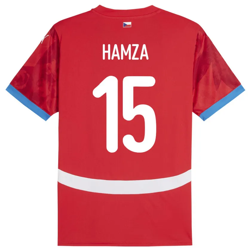 Danxen Męski Czechy Jiri Hamza #15 Czerwony Domowa Koszulka 24-26 Koszulki Klubowe
