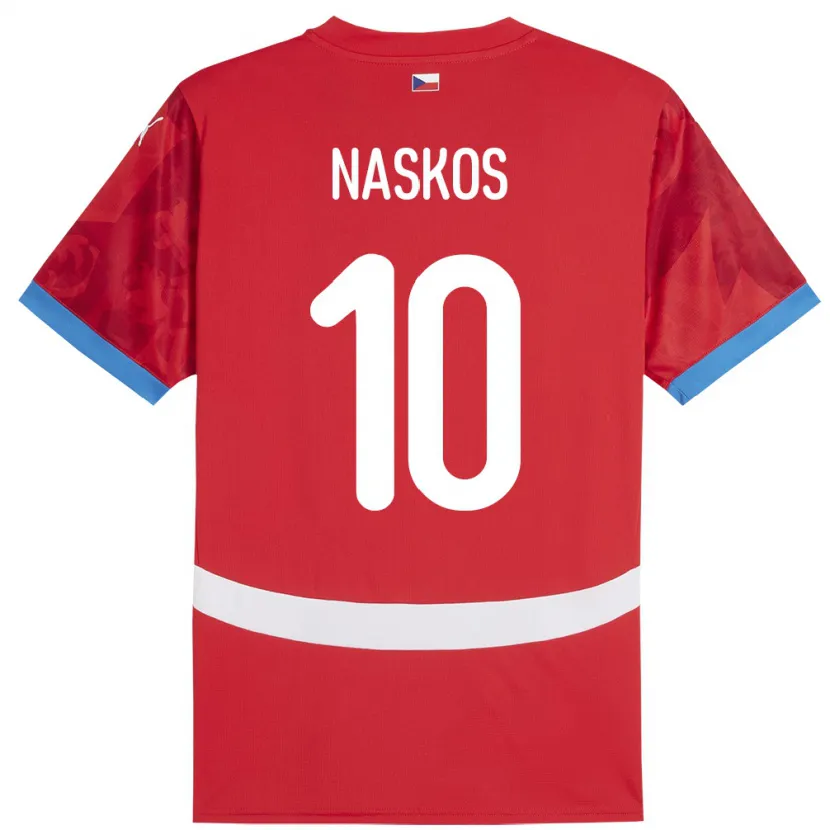 Danxen Męski Czechy Marek Naskos #10 Czerwony Domowa Koszulka 24-26 Koszulki Klubowe
